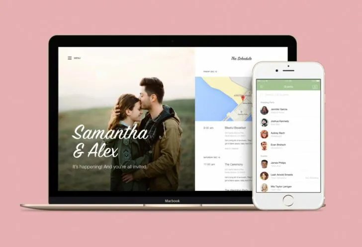 free wedding website from joy