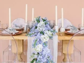 silk floral garlands for rent from something borrowed blooms