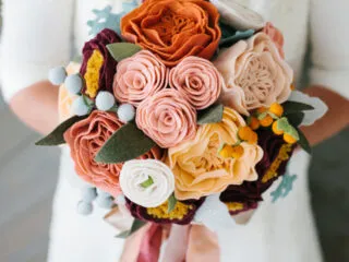 felt wedding bouquet