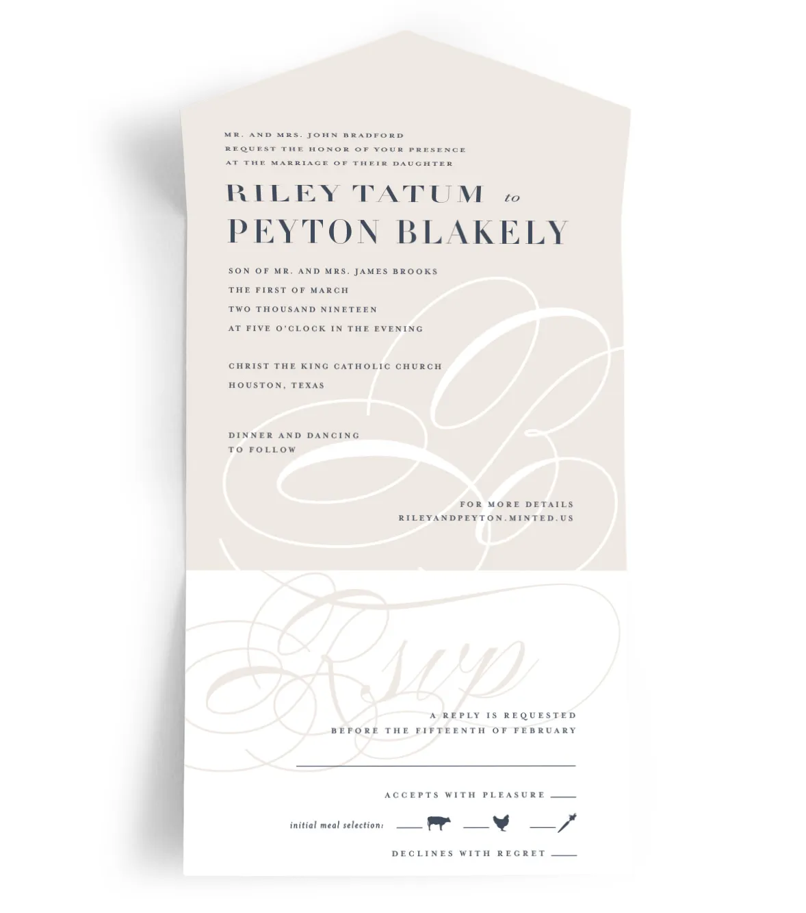 All-In-One Wedding Invitation from Minted