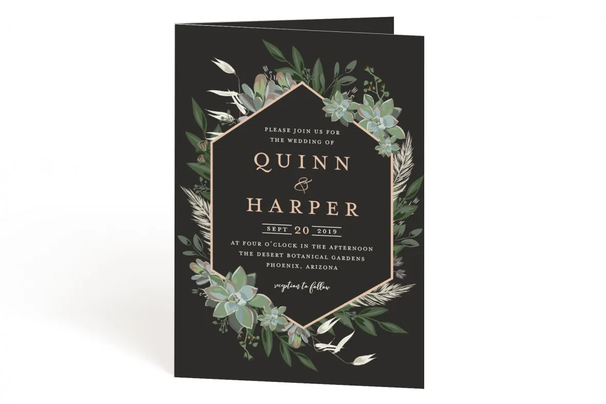 Four Panel Wedding Invitations from Minted