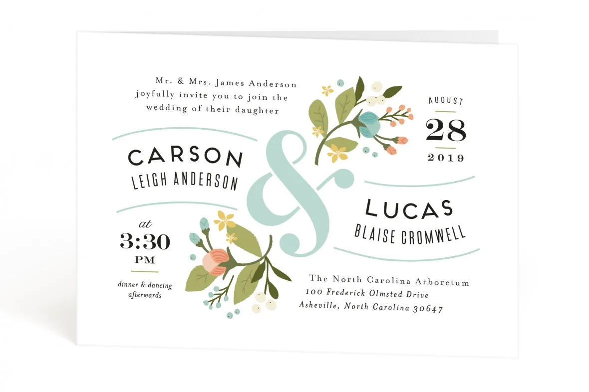 Four Panel Wedding Invitations from Minted