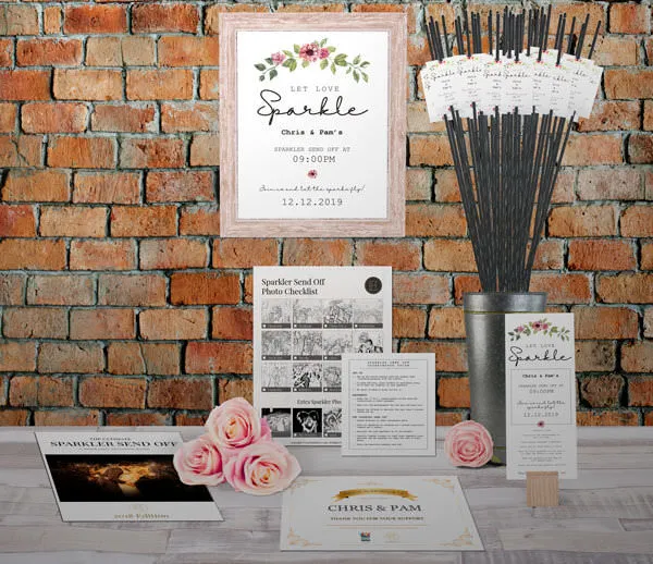 rustic wedding sparkler display kit from Bride Envy