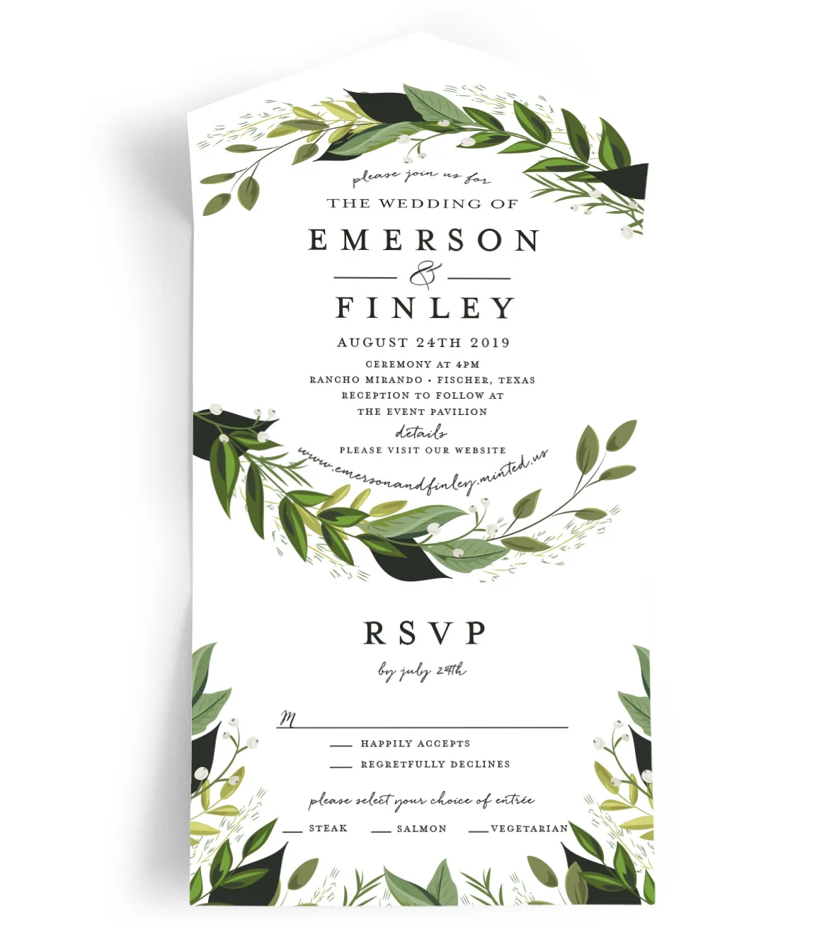 All-In-One Wedding Invitation from Minted