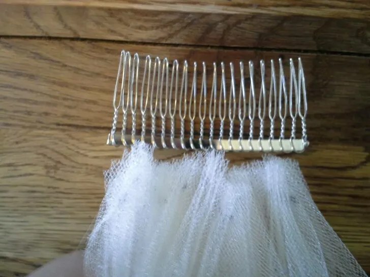 diy wedding veil comb