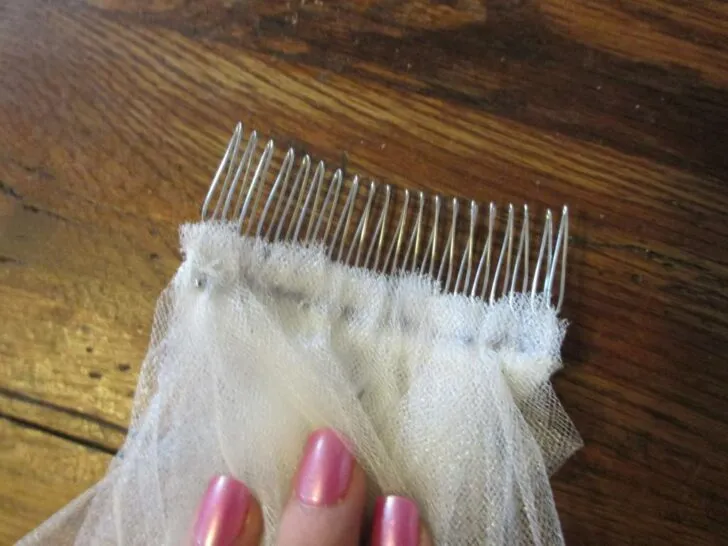 diy wedding veil step 7