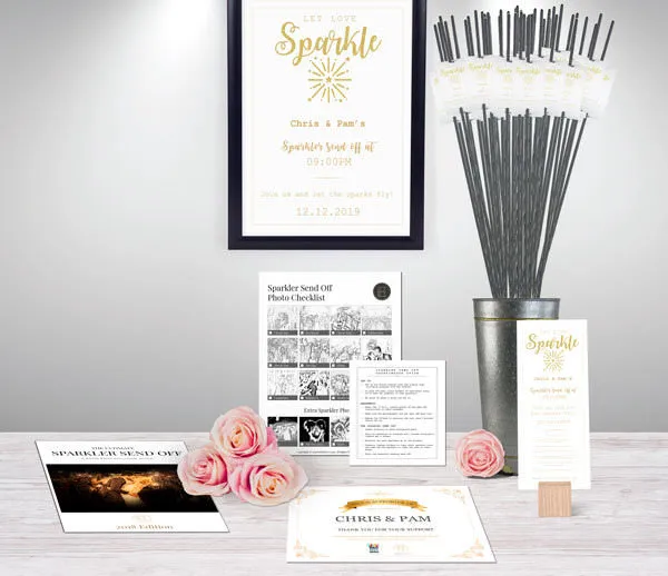 whimsical wedding sparkler display kit from bride envy