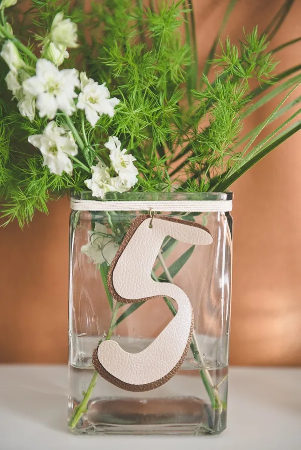Tidewater and Tulle - DIY Faux Leather Table Numbers with Cricut Explore