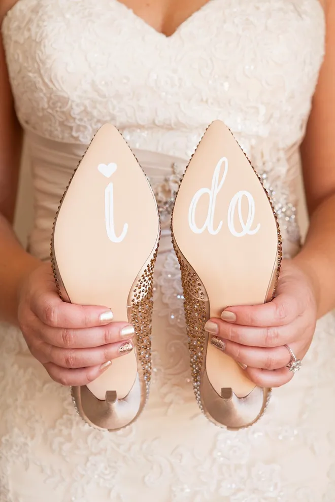 Something Turquoise DIY Wedding Shoe Stickers using Cricut Explore