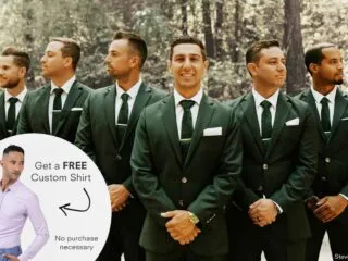 green colored wedding suits