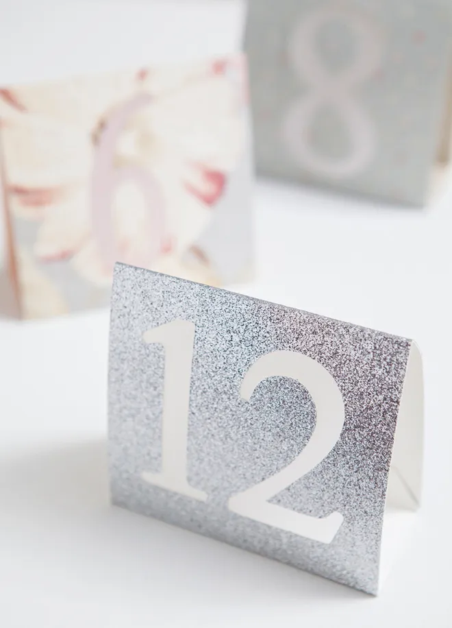Something Turquoise - DIY Table Numbers using Cricut Explore