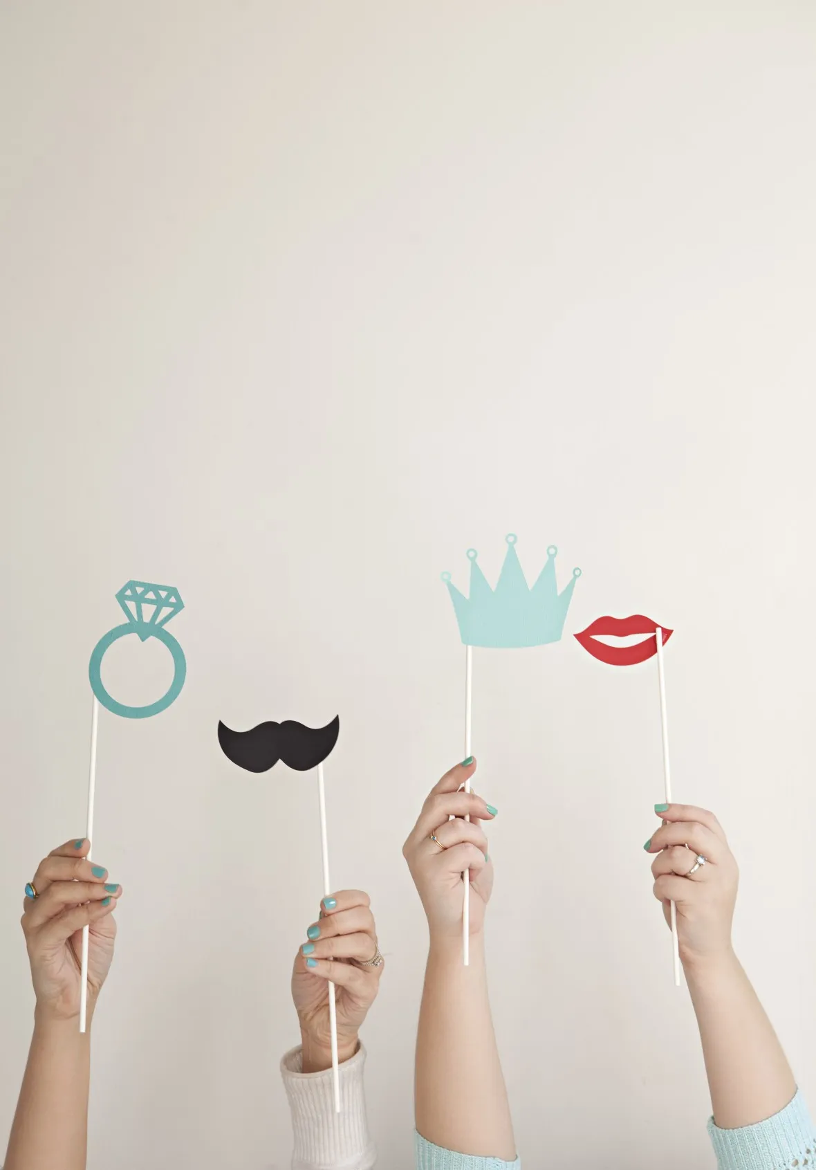 Something Turquoise and Budget Savvy Bride - Photo booth stick props using the Cricut Explore