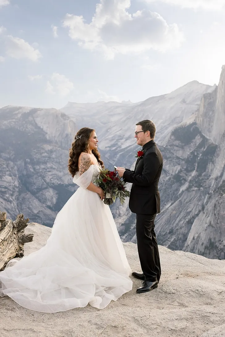 bride and groom during wedding ceremony