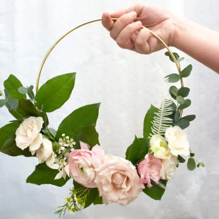 diy floral hoops for weddings