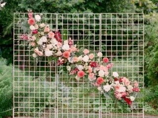 DIY Flower Grid Backdrop Tutorial - DIY Wedding Flowers from Bloom Culture Flowers