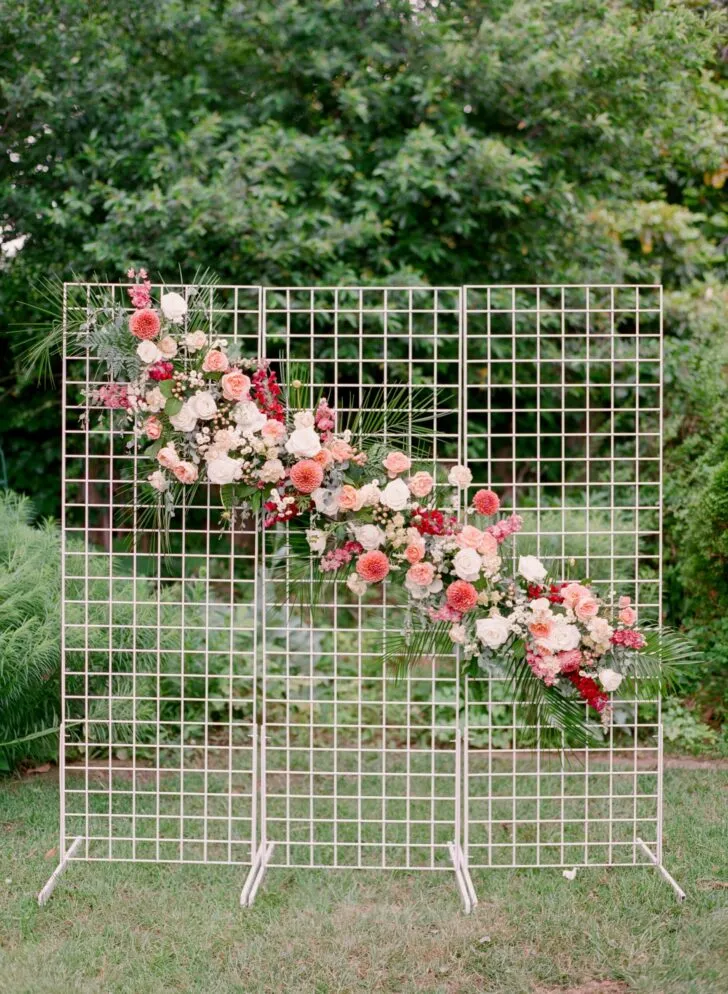 DIY Flower Grid Backdrop Tutorial - DIY Wedding Flowers from Bloom Culture Flowers