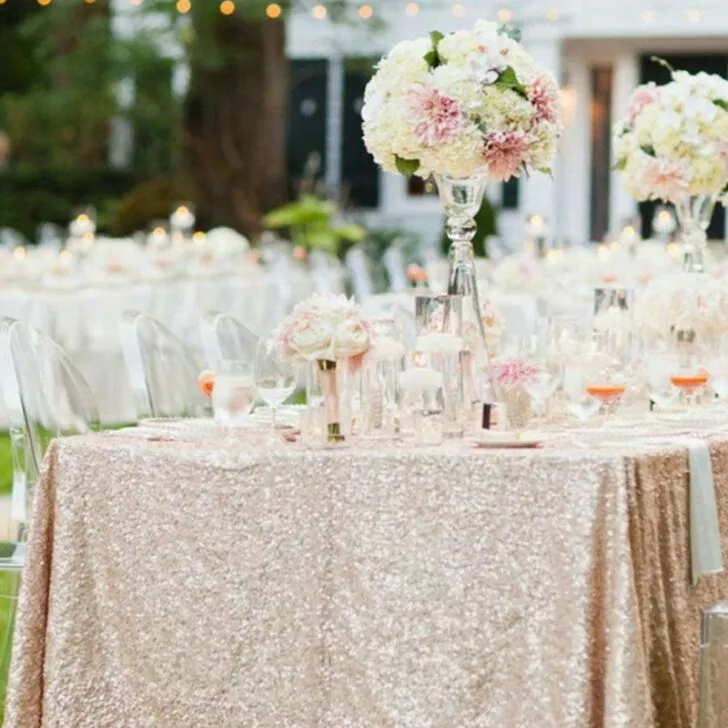 amazon wedding decor - full sequin table cloth