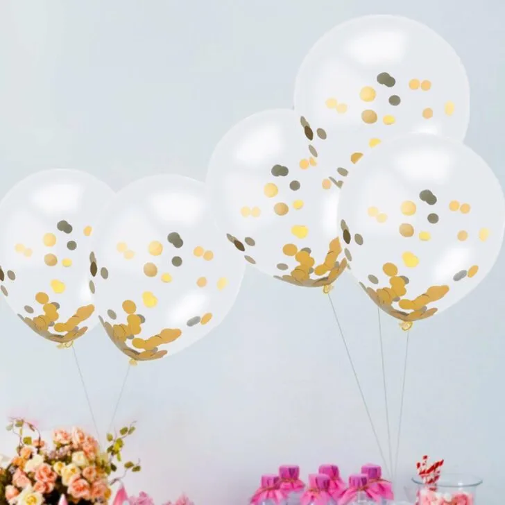 amazon wedding decor - glitter balloons