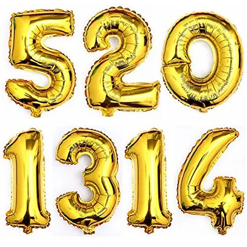 amazon wedding decor - gold balloon numbers