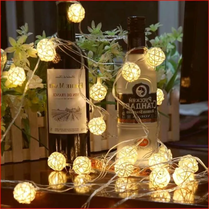 amazon wedding decor - Globe Rattan Ball String Lights