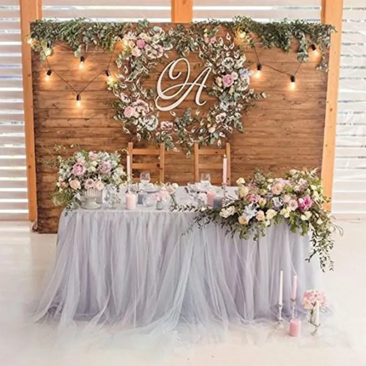 amazon wedding decor - tulle table skirt