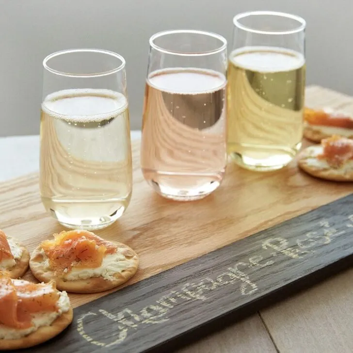 amazon wedding decor - recyclable plastic champagne flutes