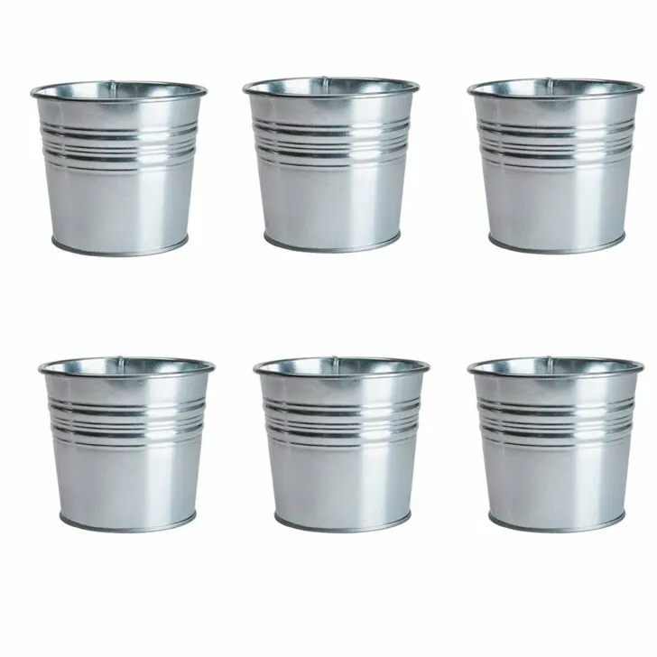 amazon wedding decor - galvanized buckets - ikea