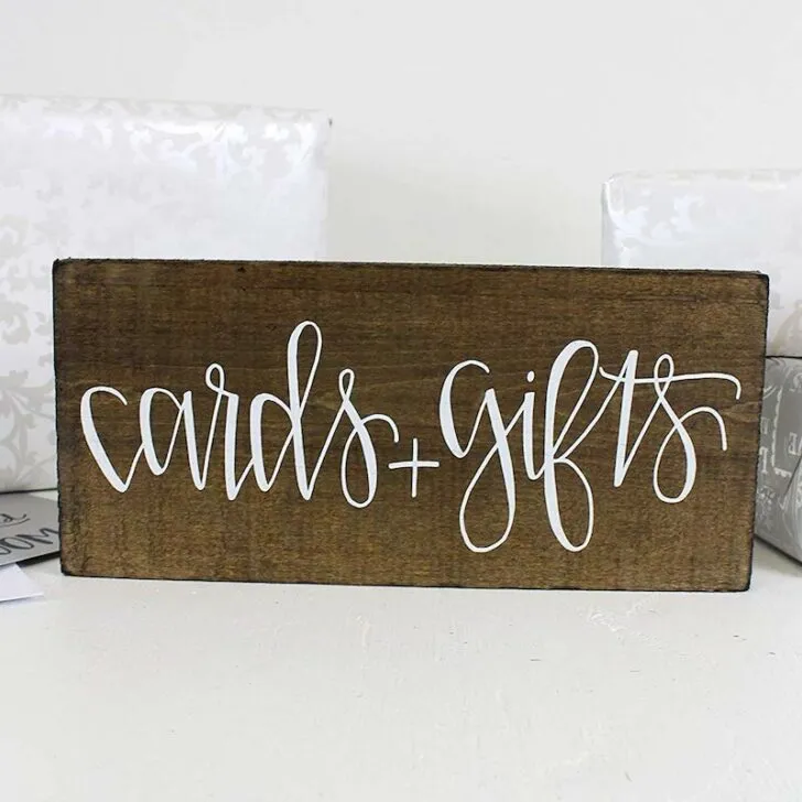 amazon wedding decor - cards and gifts sign