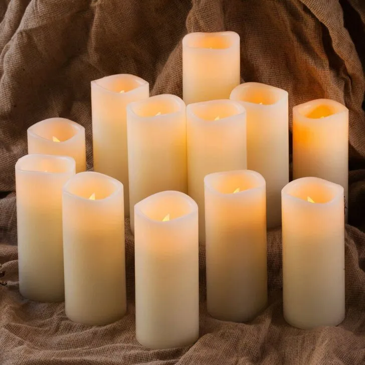 amazon wedding decor - pillar candles