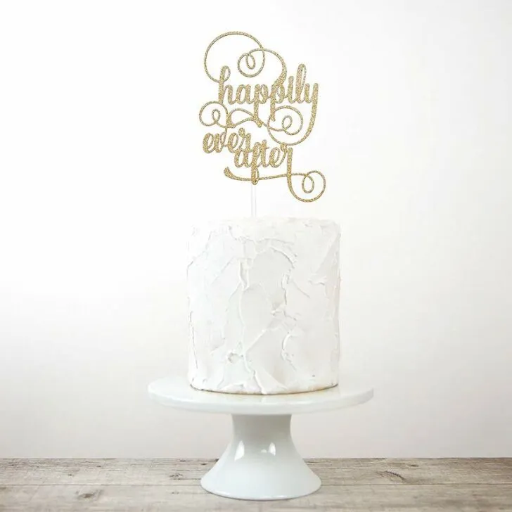 amazon wedding decor - happily ever after wedding cake topper