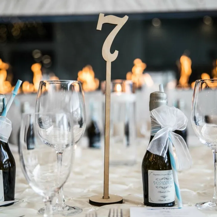 amazon wedding decor - tall wooden table numbers