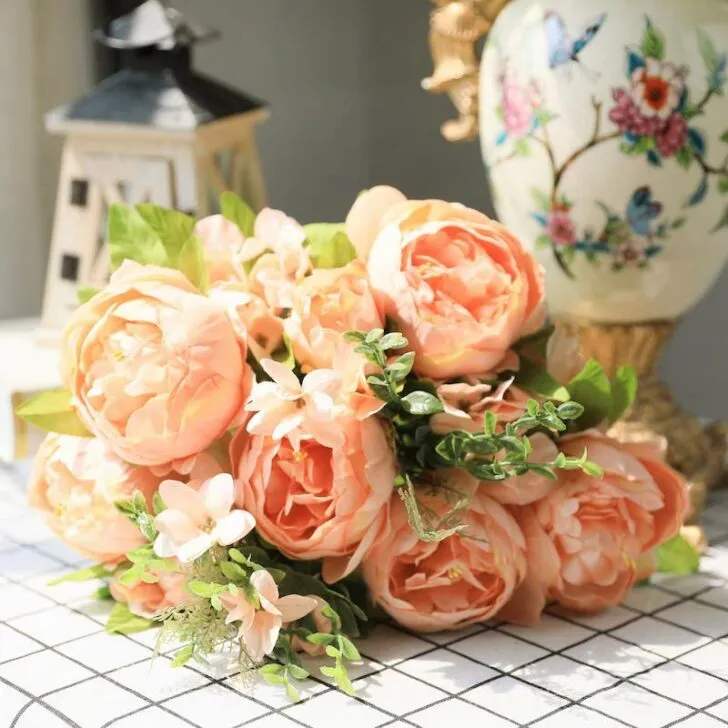 amazon wedding decor - faux peonies