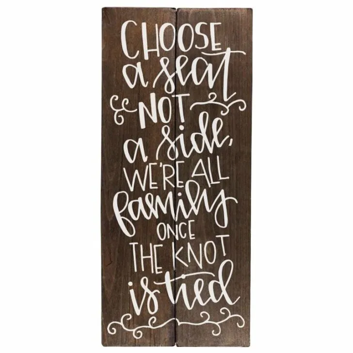 amazon wedding decor - seating sign