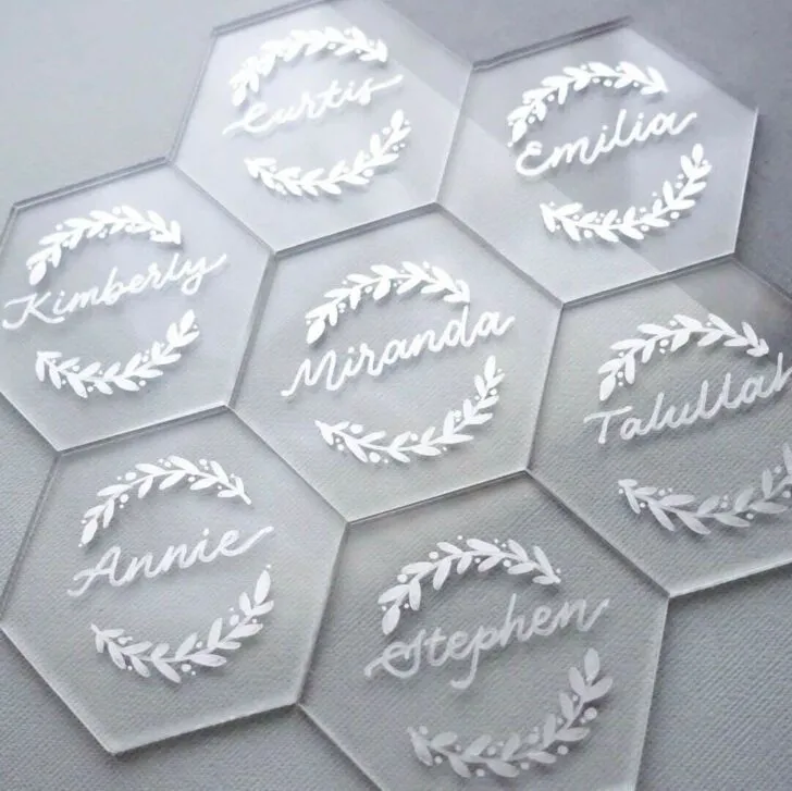 amazon wedding decor - acrylic escort cards