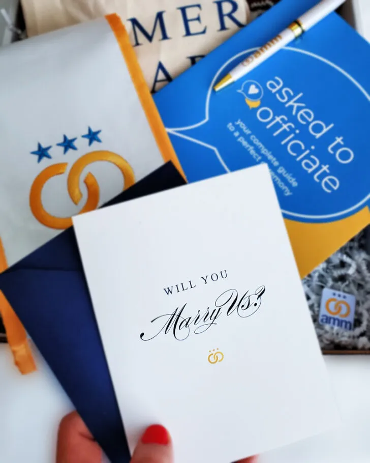 American Marriage Ministries - Will You Marry Us? is the perfect way to ask someone to officiate your wedding!