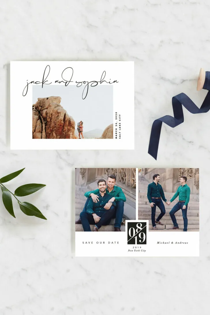 New 2019 Save the Date Designs from Minted! #wedding #weddinginspiration #weddingideas #ido #weddingplanning #weddings #savethedate #engaged