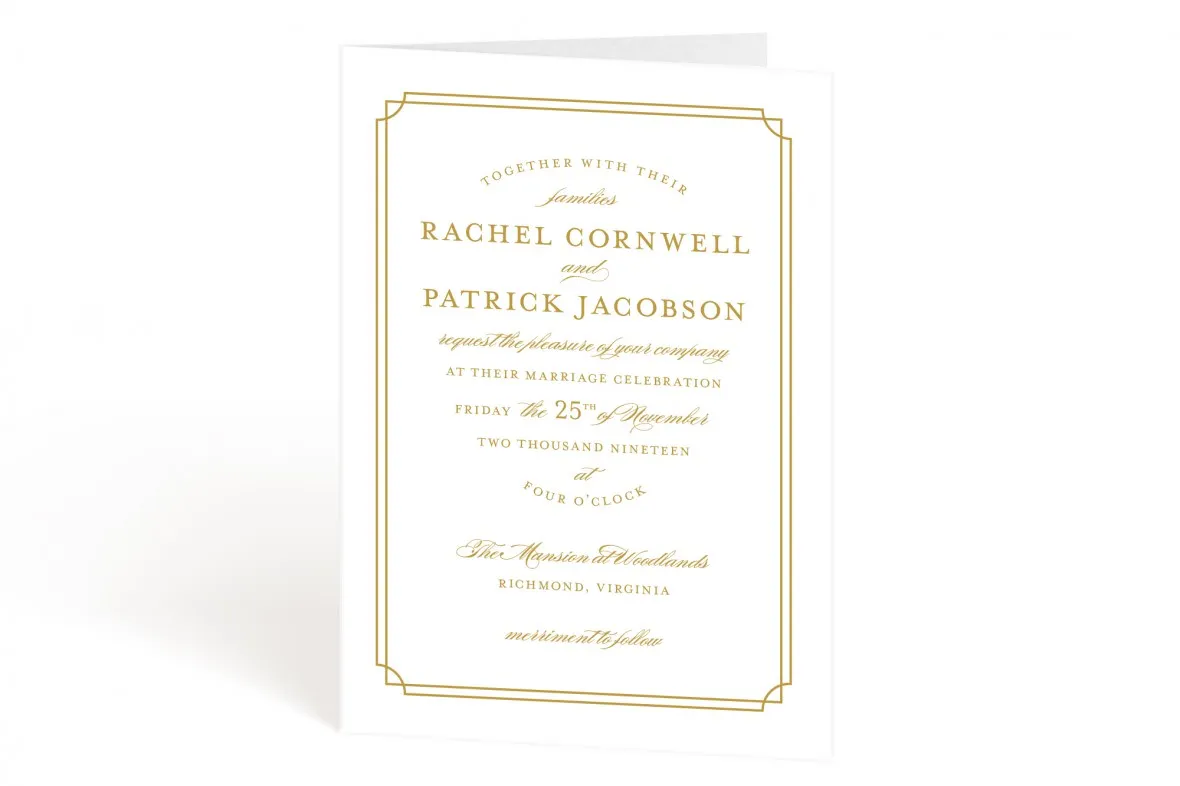 Four Panel Wedding Invitations from Minted