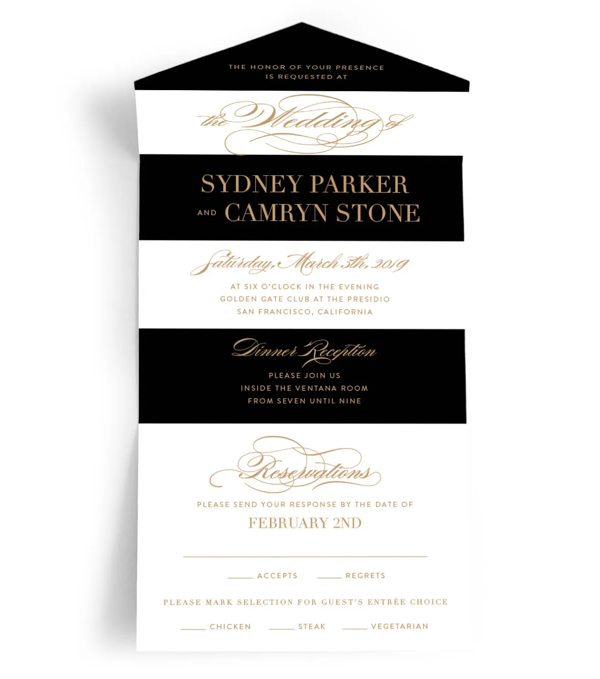 All-In-One Wedding Invitation from Minted