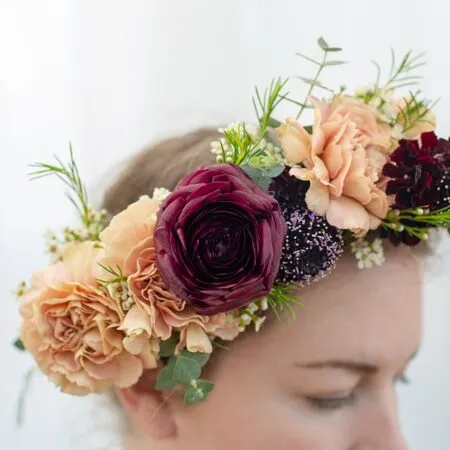 DIY Wedding Flower Crowns from Bloom Culture Flowers