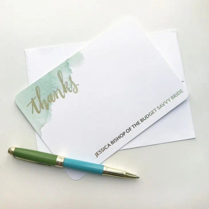Wedding Paper Divas Personalized Stationery - Thank You Note Tips