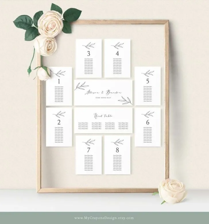 rustic wedding seating chart