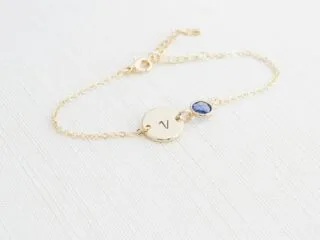 gold birthstone bracelet