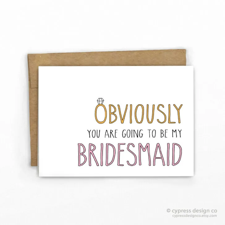 Bridesmaid Proposal cards