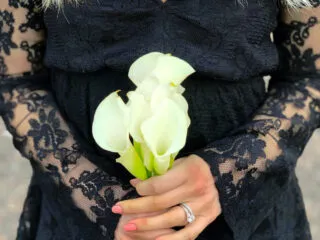 calla lily wedding bouquet - modern sleek wedding inspiration blooms by the box