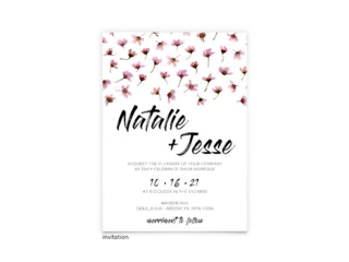 Natalie Wedding Invitation - Free Printable Wedding Invitations - Edit with Canva!