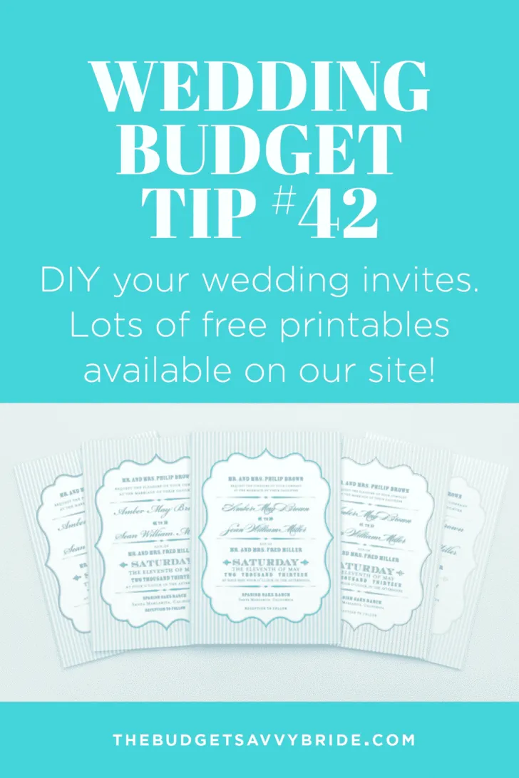 Wedding Budget Tip 42: DIY Your Wedding Invites!
