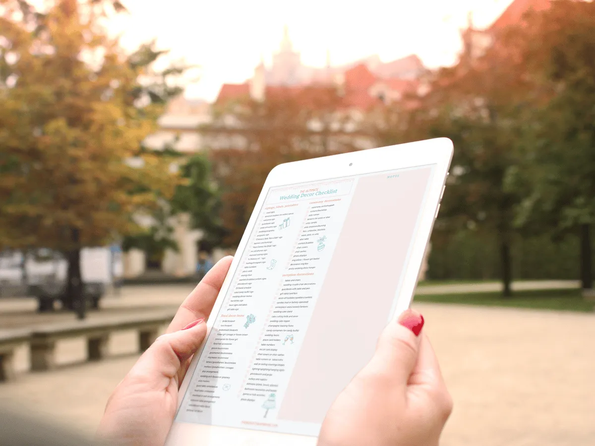 wedding decor checklist