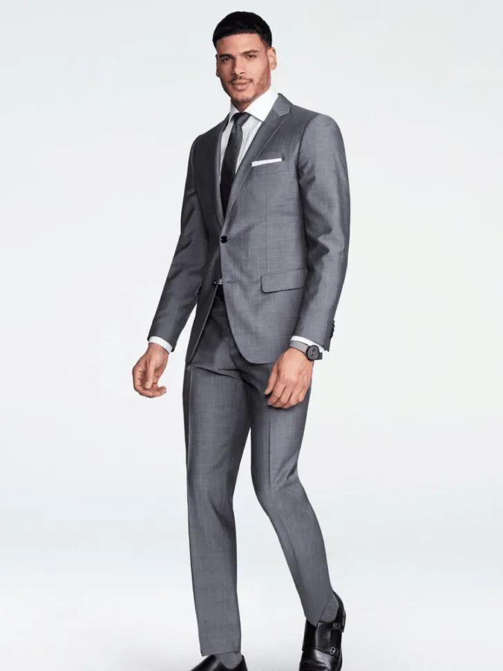Hamilton Sharkskin Gray Suit 
