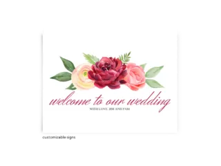 Free Editable Wedding Signs • Nickell Collection • The Budget Savvy Bride