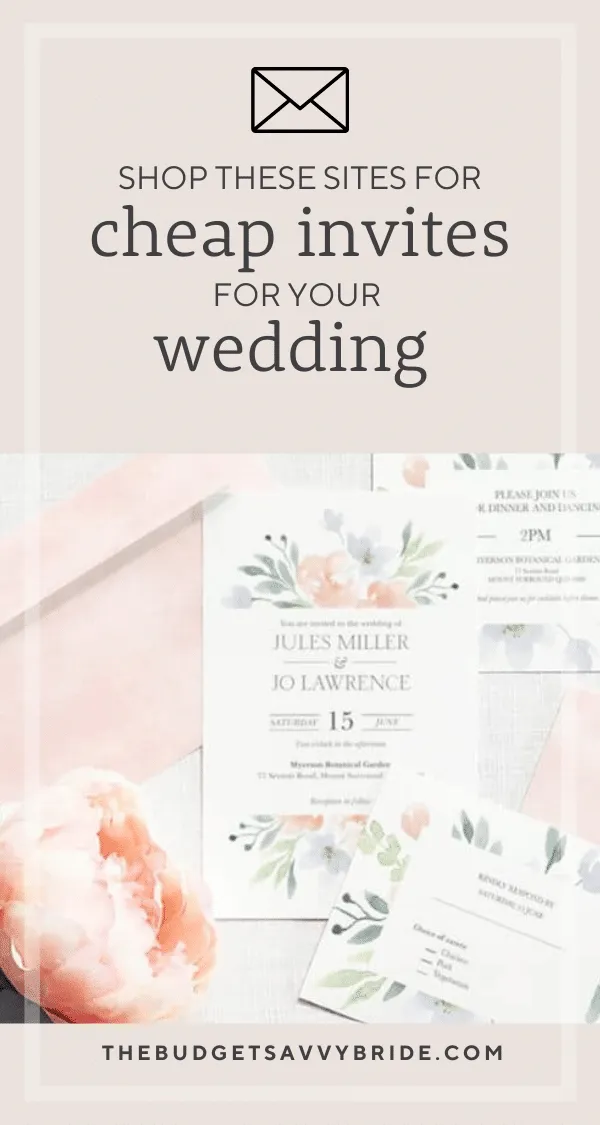 If paper is low on your list of wedding priorities, check out this list of sites where you can buy cheap wedding invitations that look like a million bucks!